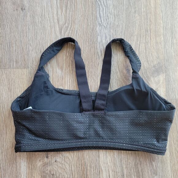 Spanx Metallic Mist Low Impact Black Sports Bra Size Medium - Picture 2 of 6